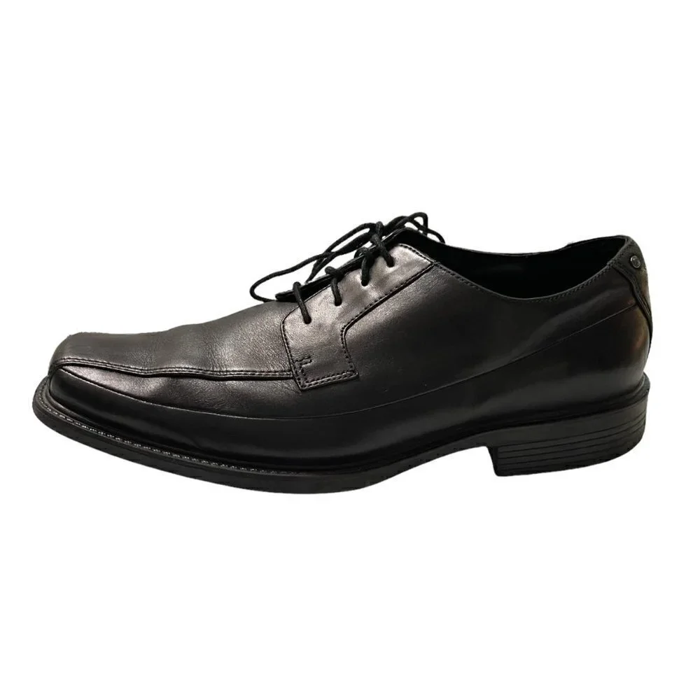 Rockport Men's Black Leather Lace Up Felson Oxford Comfort Dress Shoes Size 10